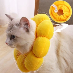 М'який комір-подушка для кішок Taotaopets 028811 S Yellow анти-вилизуючий