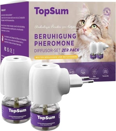 Феромоновий дифузор для заспокоєння котів TopSum Cat Calming Plug-in 2 шт x 48 мл (SKU-017)