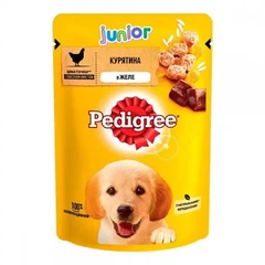 Pedigree Вологий корм (шматочки в желе) з курка рис для собак
