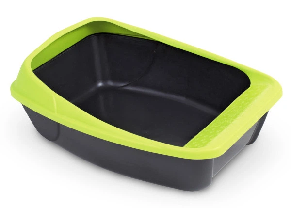 Туалет для кішок з рамкою MPS VIRGO DARK GREY/GREEN 52*39*20 см