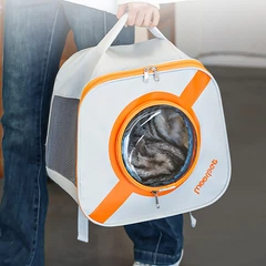 Рюкзак-перенесення для кішок Taotaopets 241109 Window Orange сумка з віконцем для тварин