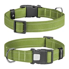 Нашийник для собак бавовняна тасьма CoLLaR Брезент, пластиковий фастекс, L, Ш 35 мм, Дів 46-69 см