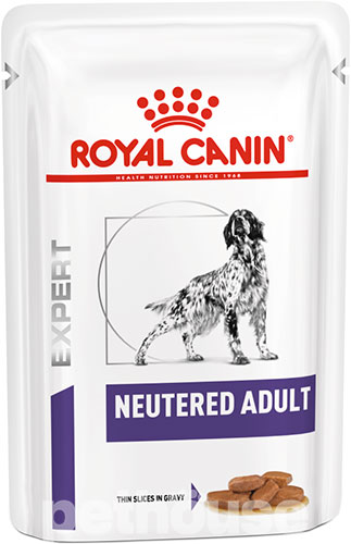 Royal Canin Neutered Adult in Gravy - Ветеринарна дієта для стерилізованих собак різних порід, схильних до набору зайвої ваги (шматочки у соусі)
