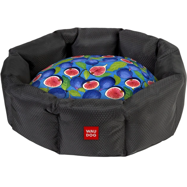 Лежанка для собак WAUDOG Relax, малюнок "Інжир", розмір S, 34 х 45 х 17 см