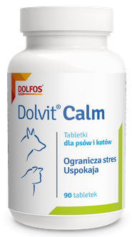 Dolfos (Дольфос) Dolvit Calm заспокійливий препарат для зниження стресу у собак і котів, 90 табл.