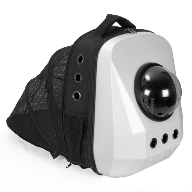 Рюкзак для перенесення котів та собак розсувний з ілюмінатором CosmoPet CP-22 White