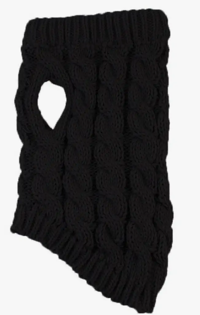 Светр для собак та котів EcoToys Black M чорний A: 25 см B: 36 см C: 27 см 6977