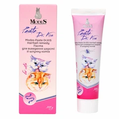 Паста Др. КІС Хеірболл (Paste Dr.KIS Hairball remedy) для виведення шерсті зі шлунку котів 100 г, MODES