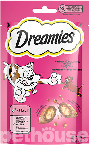 Dreamies Beef Подушечки з пікантною яловичиною для котів