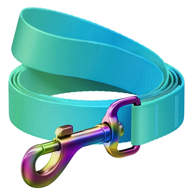 Повідець для собак Waudog Nylon Recycled градієнт M 20 мм х 122 см Блакитний (46612 Col)