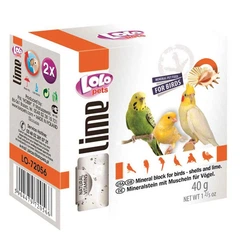 LoLo PETS Мінеральний камінь для птахів з мюслями Lolopets 40 г