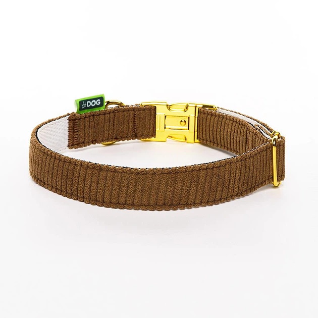 Hi Dog Нашийник HIDOG VELVET хаки с металическим фастексом M 20мм 30-40см (113/1053)