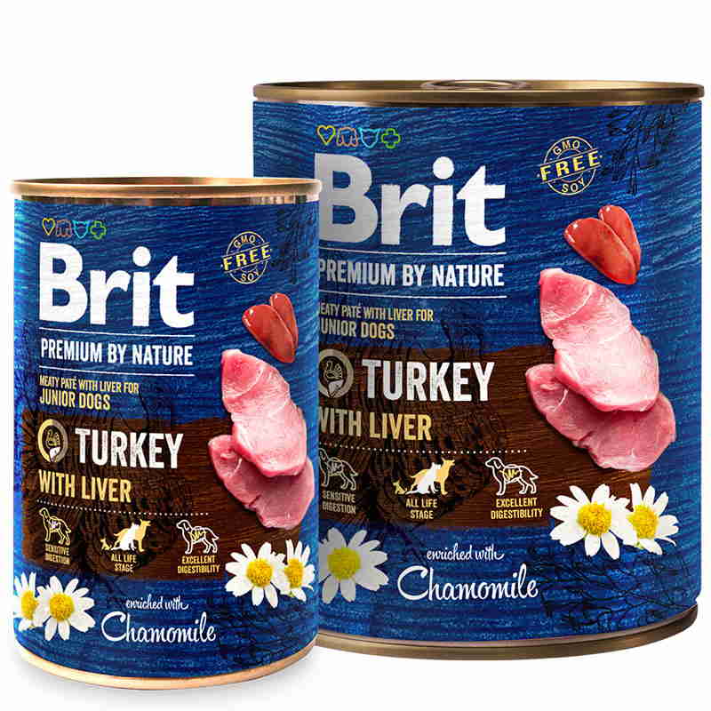Brit Premium Корм з м'ясо та м'ясні субпродукти індичка для собак