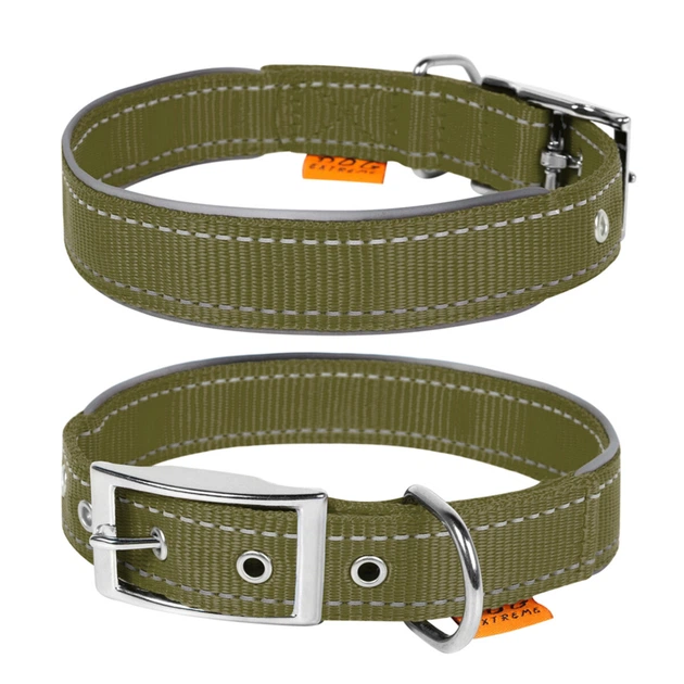 Collar Нашийник Dog Extreme нейлоновий регульований ш 20мм, дл 25-40см хакі