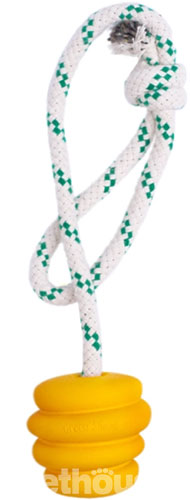 Green Sheep Natural Rubber Ball Rope S Гумовий м'яч з мотузкою для собак, 6 см