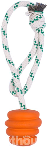 Green Sheep Natural Rubber Ball Rope S Гумовий м'яч з мотузкою для собак, 6 см