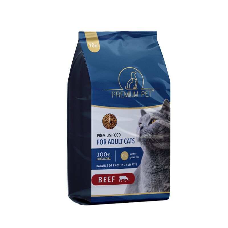 Premium Pet Сухий корм з яловичиною для дорослих котів