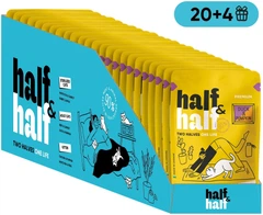 Упаковка вологого корму Half&Half для дорослих котів шматочки з качкою та гарбузом у соусі 85 г х 24 шт (2700000065747)