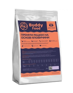 Корм BUDDYFOOD для собак великих та середніх порід з яловичиною 10 кг
