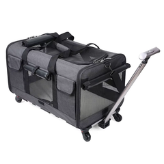 Luposan Сумка для перенесення Bestopet (Люпосанчик) Folding Pet Trolley Bag для котів і собак BS-SS-041, Black