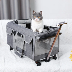 Luposan Сумка для перенесення Bestopet (Люпосанчик) Folding Pet Trolley Bag для котів і собак BS-SS-041, Black
