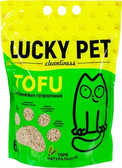 Наповнювач Lucky Pet з тофу для котячого туалету, з ароматом лаванди 6 л.