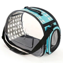 Сумка переноска для котів та собак 40x30x27 см (L) CosmoPet CP-21 Blue