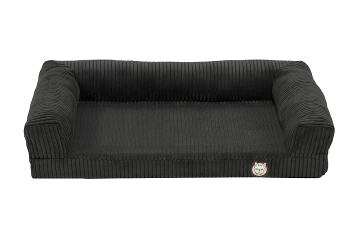 Лежак для собак eGarden Comfort Box, кордовий велюр 50х75 антрацит