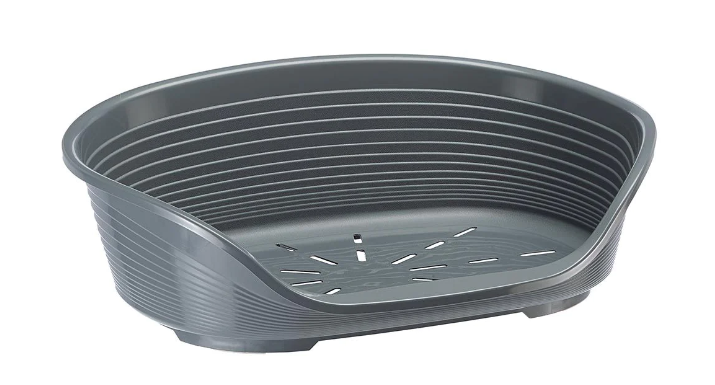 Пластиковий лежак для собак та котів Ferplast Siesta Deluxe 8 сірий 82х59.5х25 см 70208947
