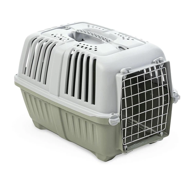 Переноска для собак та котів до 12 кг 48*31,5*33 см MPS Pratiko 1 Metal Light Green світло-зелений (двері метал)