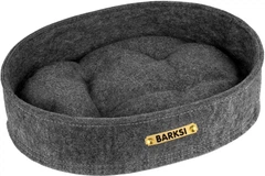 Лежак для тварин Barksi Бортик овальний, S 34x45x10 см, сірий (3582)