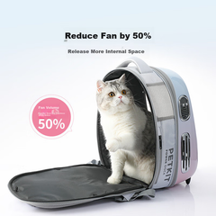 Без бренду Рюкзак Xiaopei New Air Cat Bag для тварин прозорий дихаючий, для вулиці