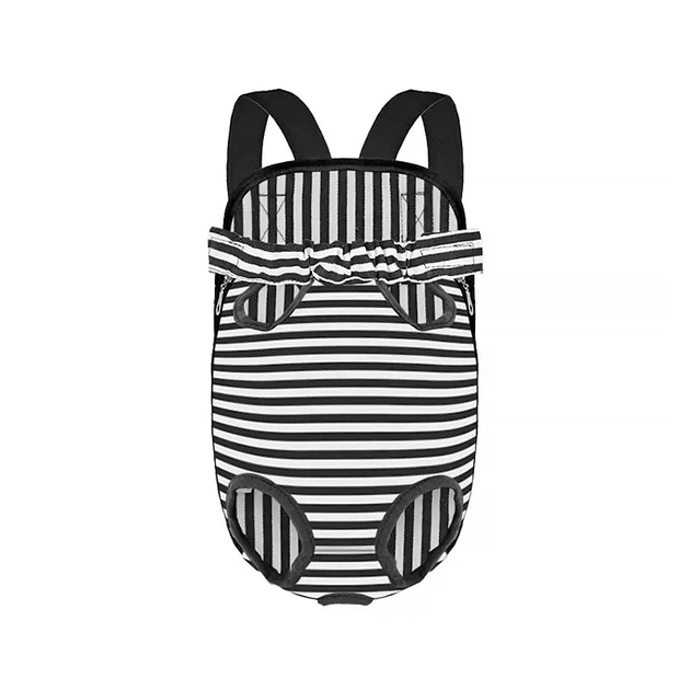 Рюкзак-кенгуру для тварин Lesko DT834 Strip Black + White S собак котів