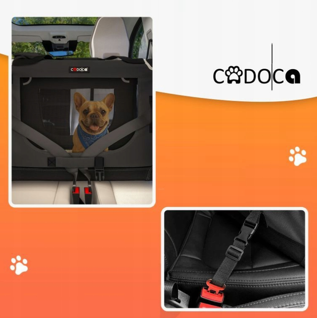 Сумка-переноска для собак і кішок 60x44x42 см антрацит Cadoca FK-3096