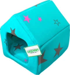 Будиночок для собак і кішок Lucky Pet Джессі №2 34 x 39 x 38 см Бірюзовий (4820224211985)