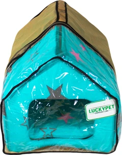 Будиночок для собак і кішок Lucky Pet Джессі №2 34 x 39 x 38 см Бірюзовий (4820224211985)