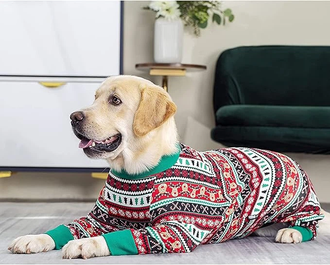 Піжама/попона для собак MIAODODO D15 Christmas striped, XS