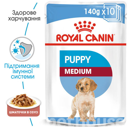 Royal Canin Вологий корм (шматочки в соусі) з м'ясо та м'ясні субпродукти для собак середніх порід