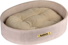 Лежак для тварин Barksi Бортик овальний, М 40x52x11 см Бежевий (3591)