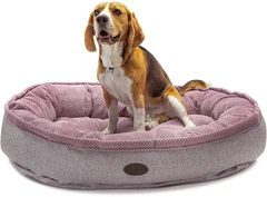 Овальний лежак для собак Harley and Cho Donut Soft Touch Pink M 80 x 60 см (3104017)