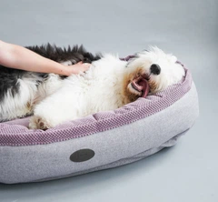 Овальний лежак для собак Harley and Cho Donut Soft Touch Pink M 80 x 60 см (3104017)