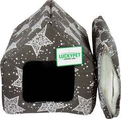 Будиночок для собак і кішок Lucky pet Джессі №0 26x27x27 см Сірий (4820224210872)