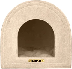 Будиночок для тварин Barksi Хатка, ХS 35x35x35 см Бежевий (2501)