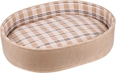 Бортик овальний бязь+фетр Barksi Comfort XS 30x40x9 см Бежевий (357114)