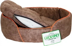 Лежак для собак і кішок Lucky Pet Доллі № 1 32 x 43 x 12 см Коричневий (4820224212951)