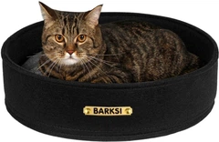 Лежак для тварин Barksi Бортик круглий, S 40x10 см Чорний (3653)