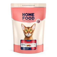 Гіпоалергенний беззерновий корм для котів Home Food з качкою та грушею 1,6кг (4820290092099)