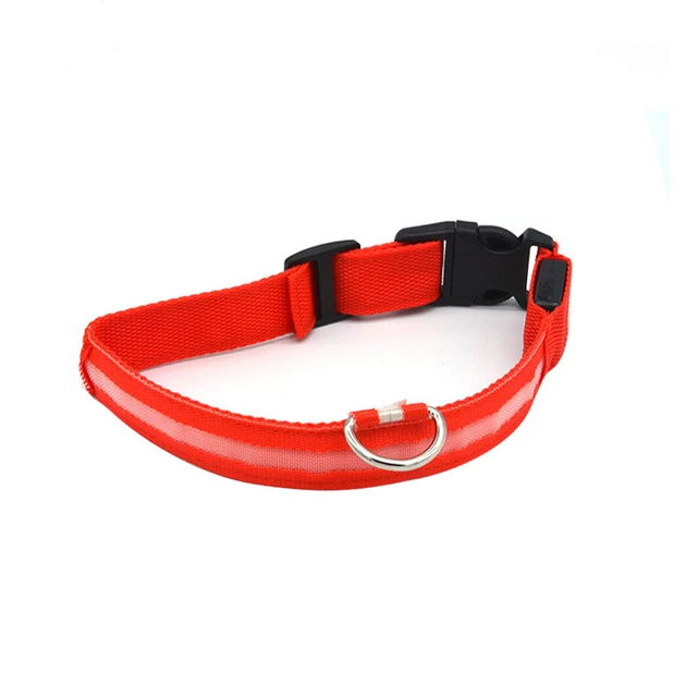 Світлодіодний Lesko Red S LED нашийник USB світиться для собак та котів