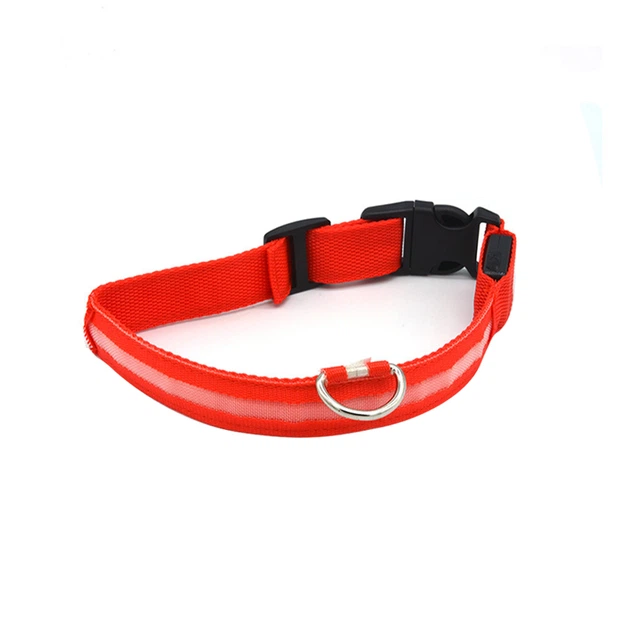 Світлодіодний LED нашийник Lesko Red XS USB світиться для собак та котів