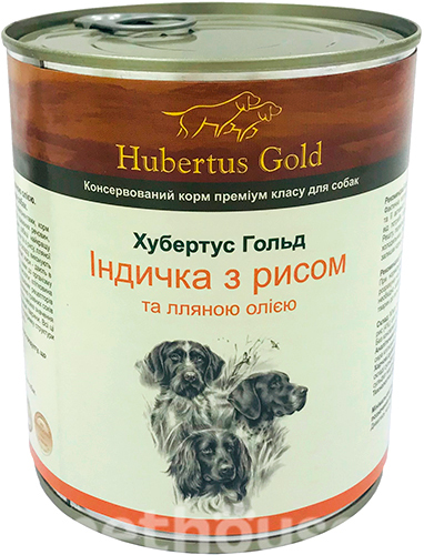 Hubertus Gold Корм з м'ясо та м'ясні субпродукти індичка рис для собак